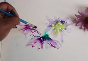 300x210 Watercolor Paintings Of Flowers Abstract Watercolor Painting Red