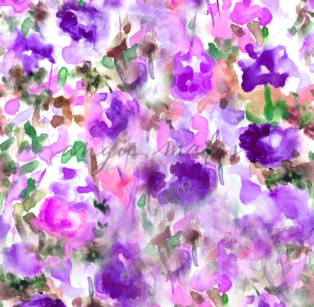 613x600 Abstract Watercolor Floral Background Landscape