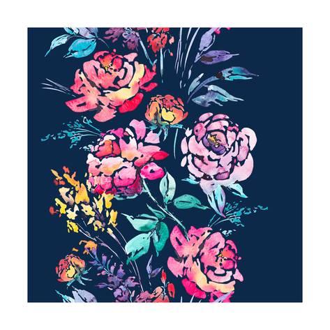 473x473 Abstract Watercolor Floral Seamless Border In A La Prima Style