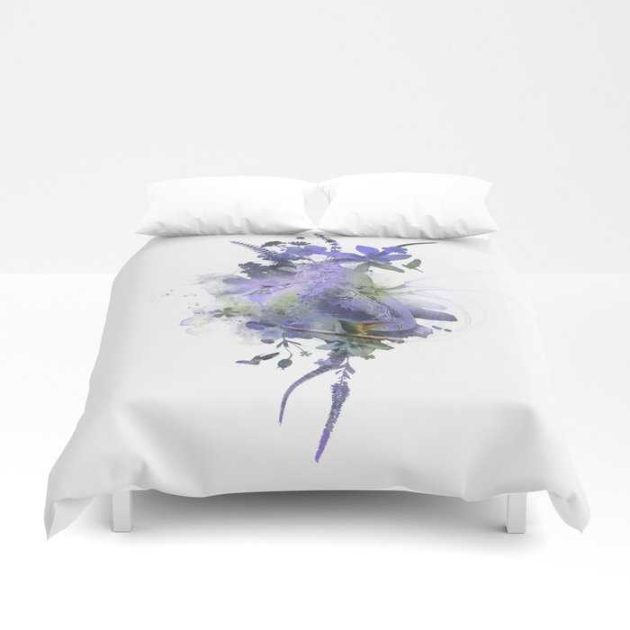 700x700 Hummingbird Heart Abstract Watercolor Art Print, Wall Art