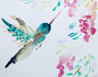 340x270 Abstract Hummingbird Etsy