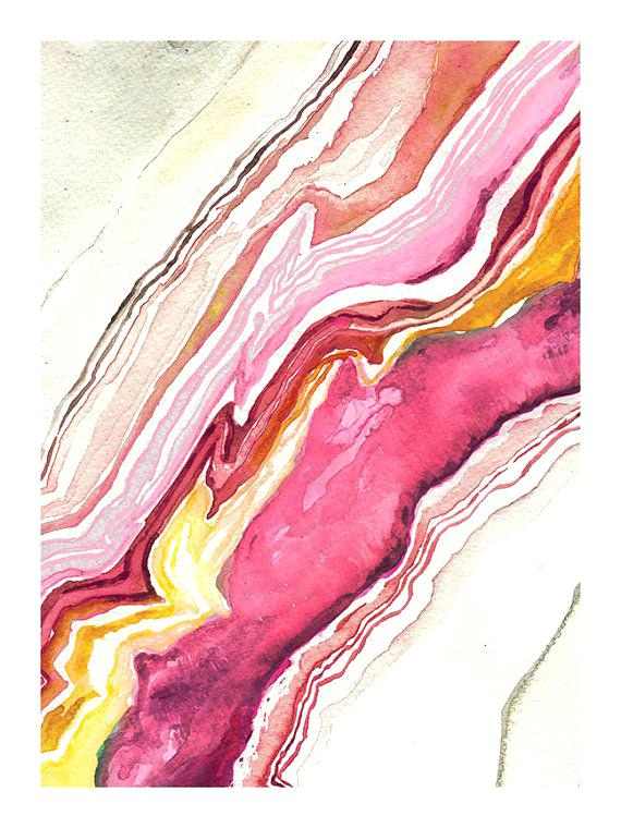 570x760 Abstract Watercolor Art By For Sale Letsbnb