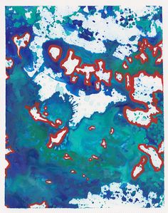 236x299 Original Contemporary Abstract Watercolor Ink Painting On Paper