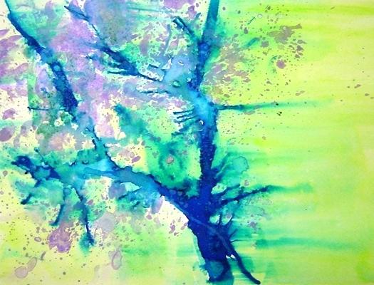 525x400 Watercolors Abstract Blue Melody Ocean Watercolor By Art