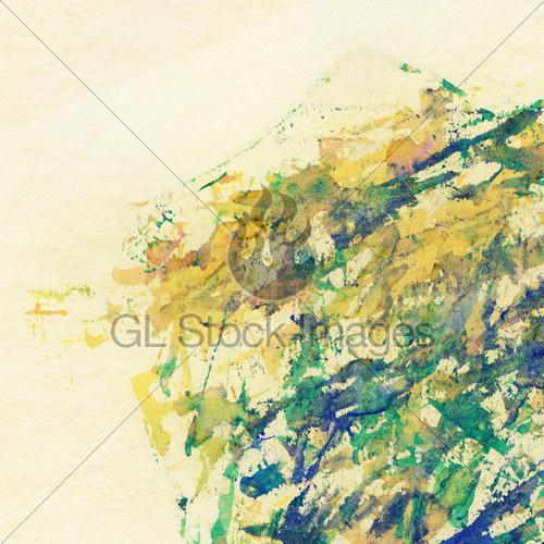 500x500 Abstract Watercolor, Ink Brush Strokes, Splashes Background Gl