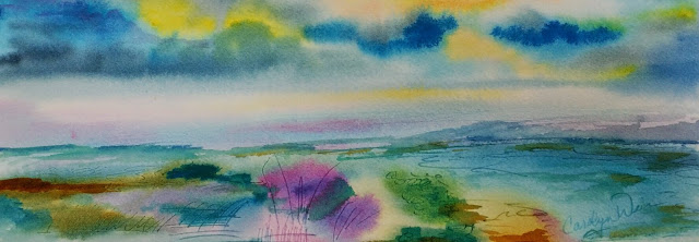640x222 Watercolor Paintings And Mobiles By Carolyn Weir Wetlands
