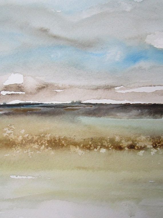 570x760 Abstract Watercolor Landscape