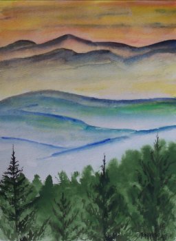 256x350 Landscape Watercolor Paintings