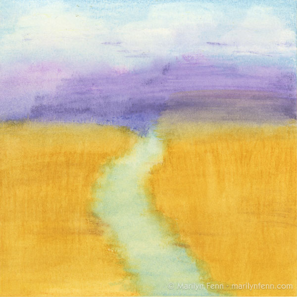 600x600 Minimalist Landscape Mini Abstract Landscape Painting On