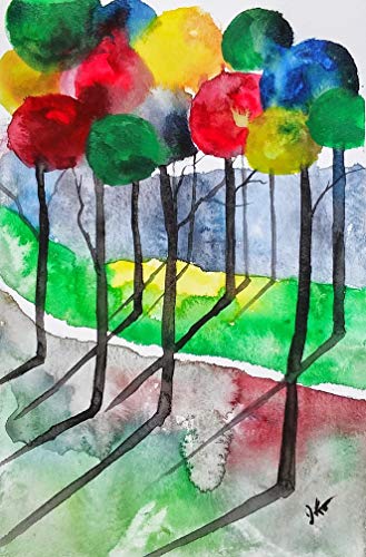 329x500 Original Abstract Watercolor Painting Original