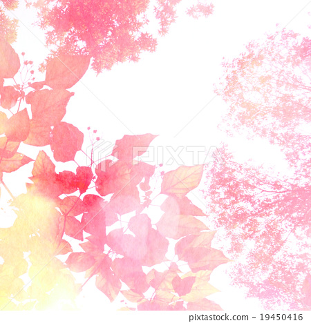 450x468 Abstract Watercolor Leaves Background Illustration