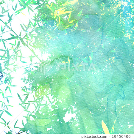 450x468 Bamboo Leaves Abstract Watercolor Background Image