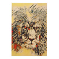 200x200 Watercolor Lion Art Amp Wall Zazzle