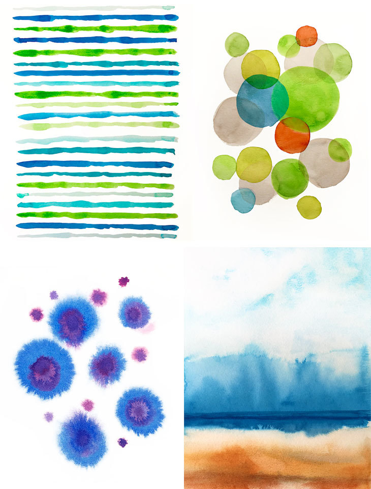 730x961 Simple Abstract Watercolor Painting For Beginners