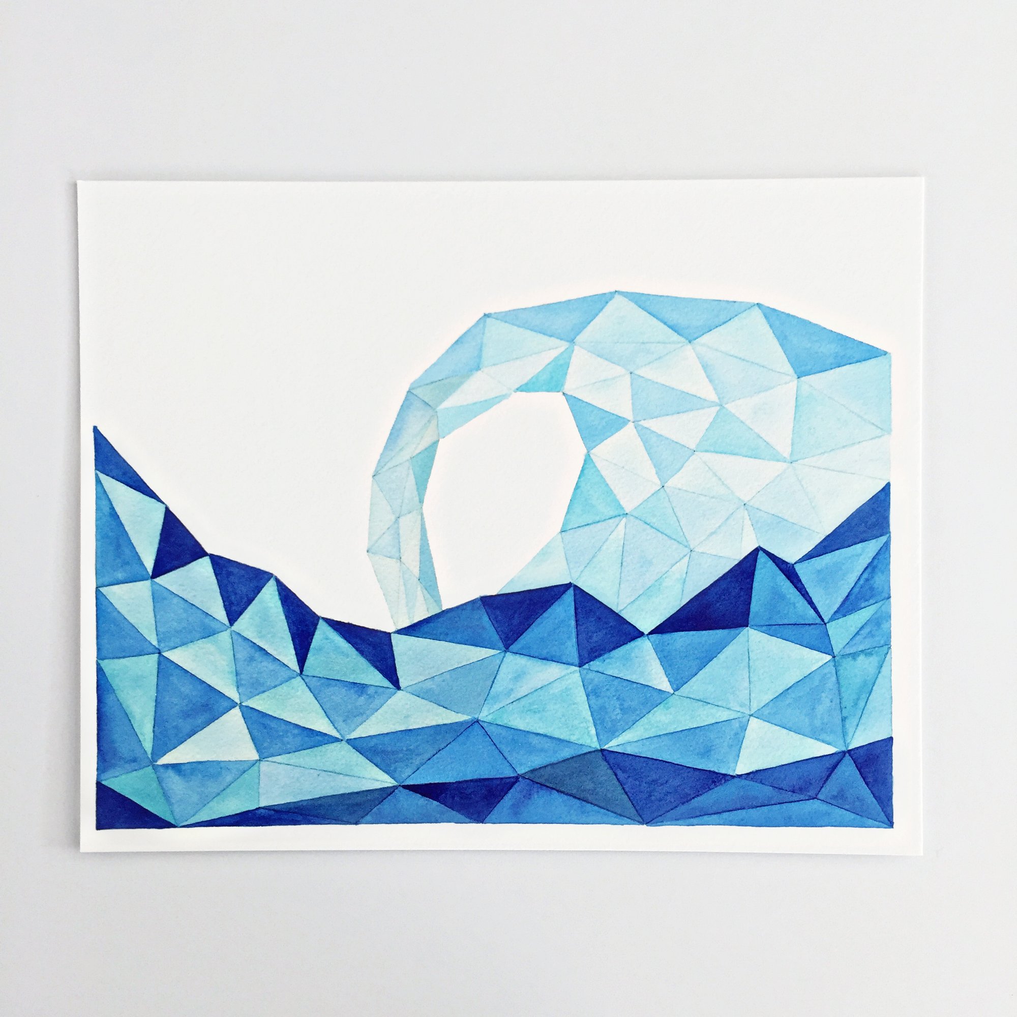 2000x2000 Day 7 Geometric Abstract Watercolor Art Print