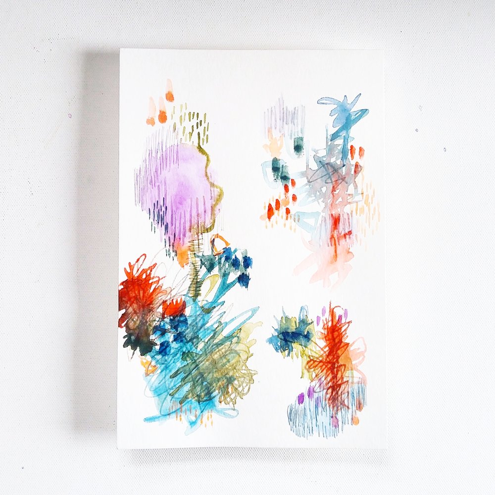 1000x1000 Portrait Of Misunderstood Feelings Abstract Watercolor Painting