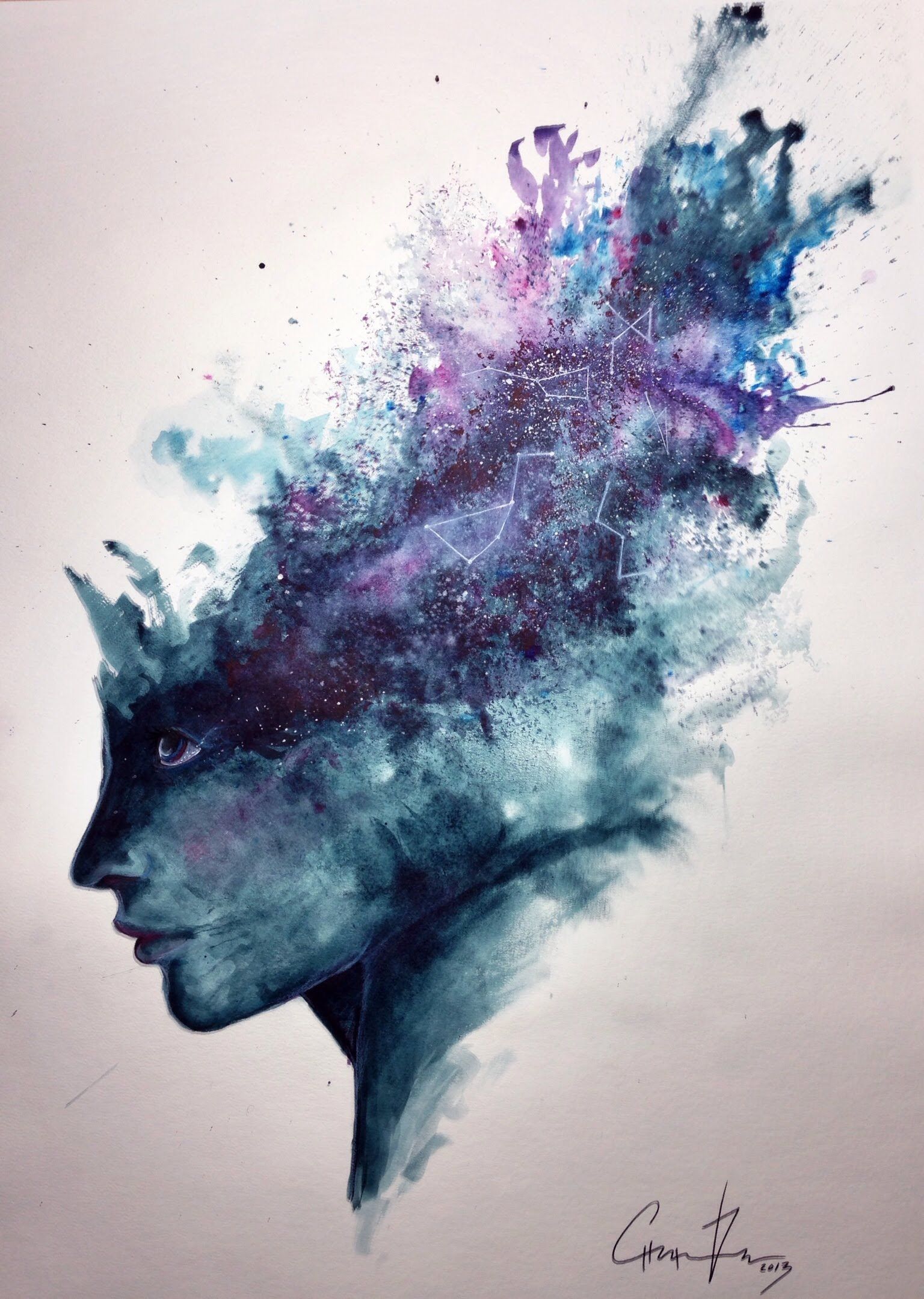 1536x2158 Watercolor Abstract Portrait
