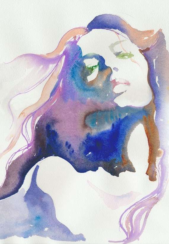 570x821 Sensual Watercolor Illustrations Watercolor Fashion Illustrations