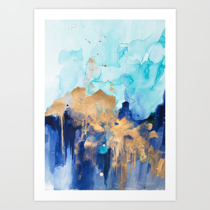 700x700 Abstract Watercolor Art Print By Jenmerli Society6