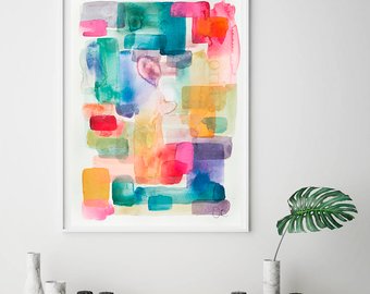 340x270 Abstract Watercolour Etsy