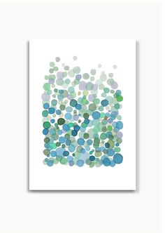 236x332 Bright Watercolor Abstract Art Print. Colorful Wall Art. Small