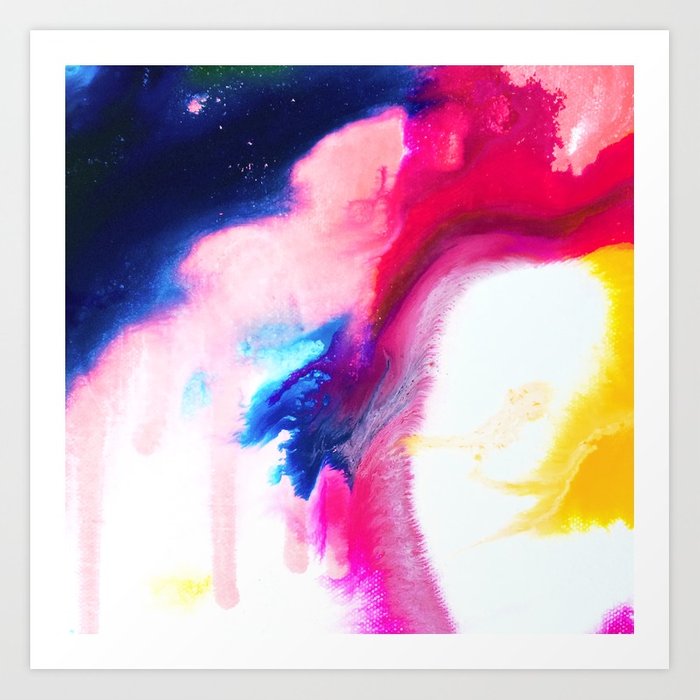 700x700 Happiness Talks Abstract Watercolor Painting Art Print By Mari Orr