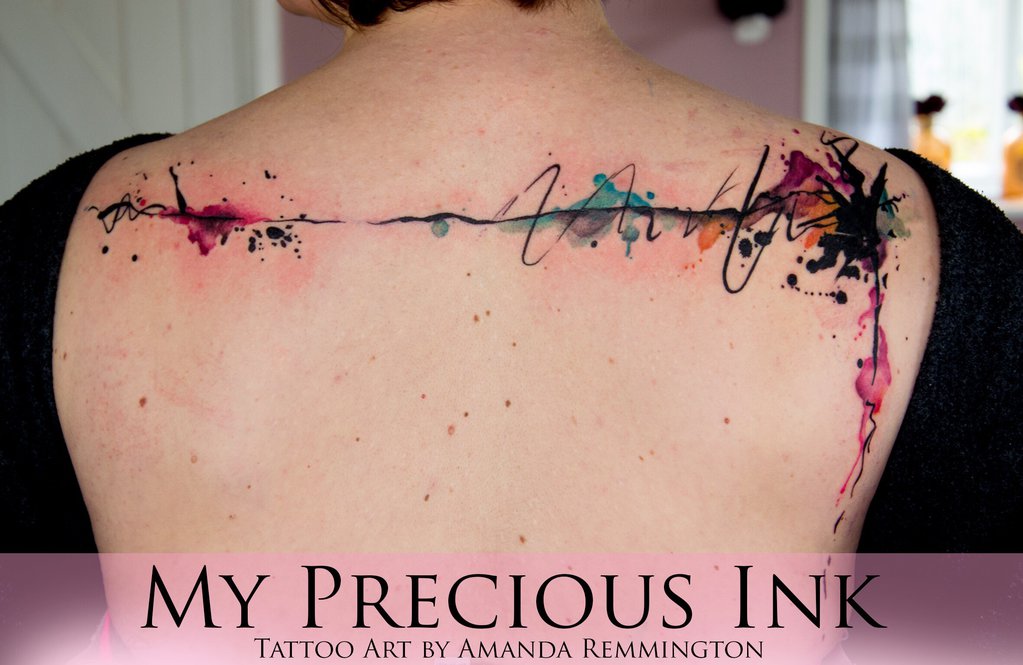 1023x665 Abstract Watercolor Tattoo By Mentjuh