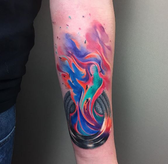 575x561 Abstract Watercolor Tattoo