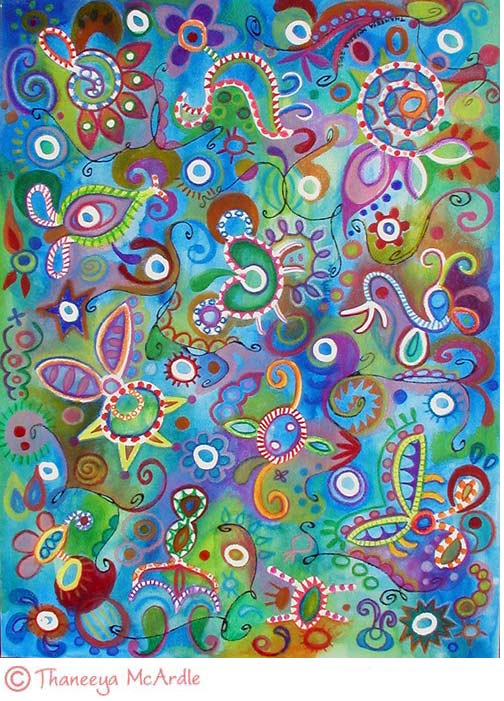 504x701 Watercolor Pencil Art Lesson Colorful Whimsical Abstract Art