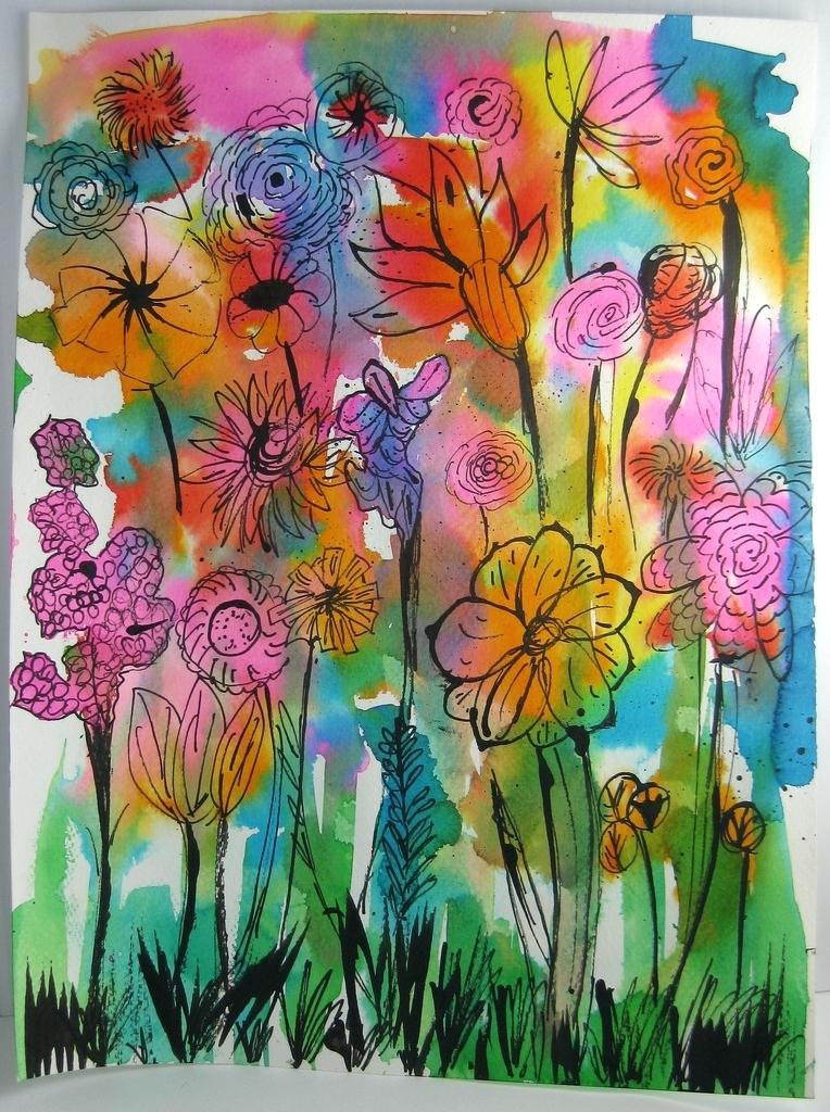 764x1024 Abstract Watercolor Flowers Watercolor Painting Techniques