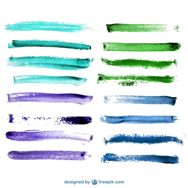 626x626 Watercolor Brush Strokes Vector Free Download