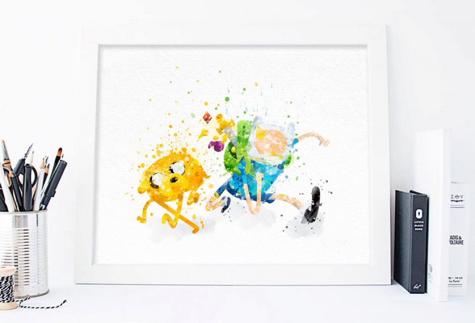 941x640 Adventure Time Poster, Adventure Print Jake And Finn Art, Nursery
