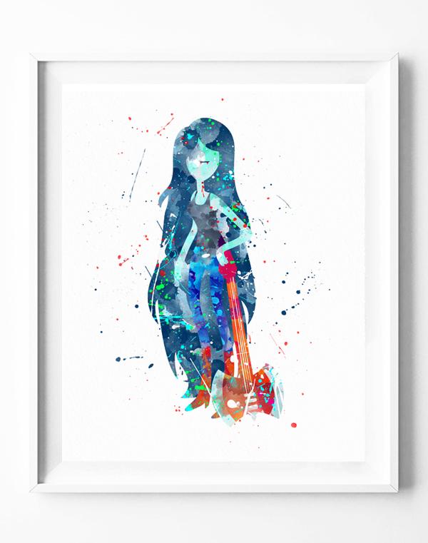 600x761 Adventure Time Vampire Queen Marceline Art Print Poster Vampire