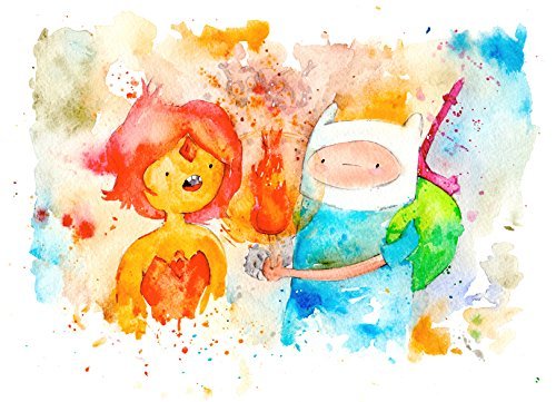500x361 Finn And Flame Princess Adventure Time Inspired Art