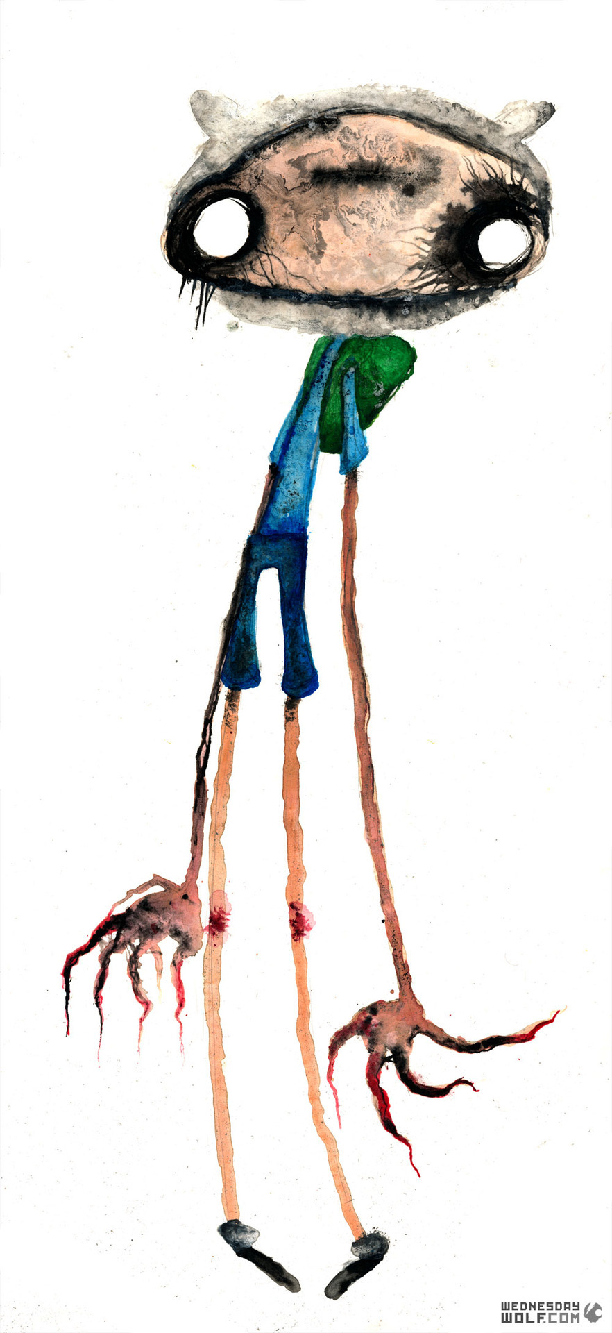 882x1920 Adventure Time Illustration Art Painting Design Watercolor Finn