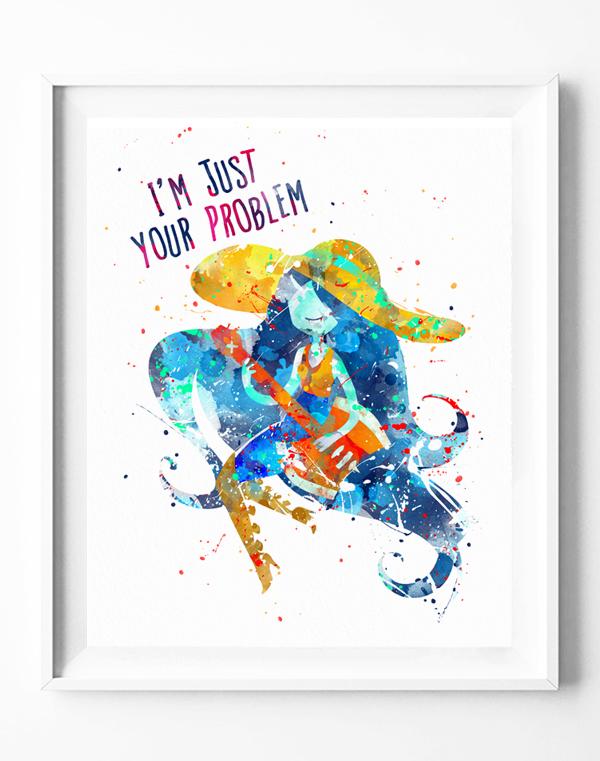 600x761 Adventure Time Marceline Vampire Art Print Poster Vampire Queen