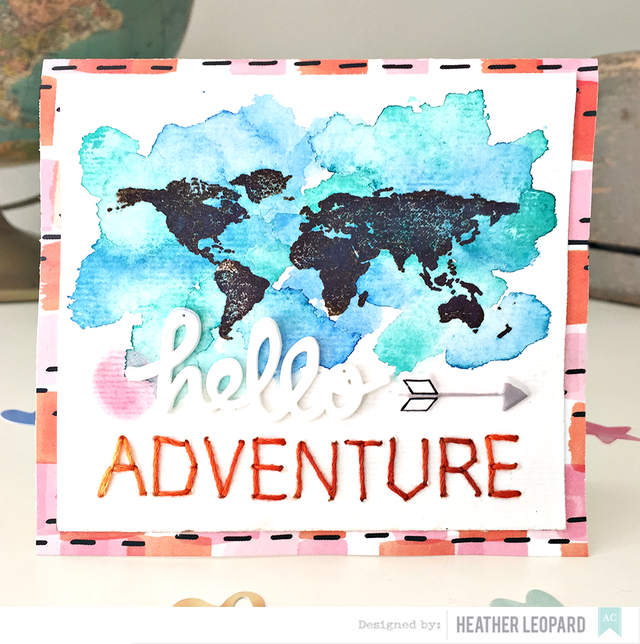 640x644 Design Team Gallery Hello Adventure Watercolor Card By Heather