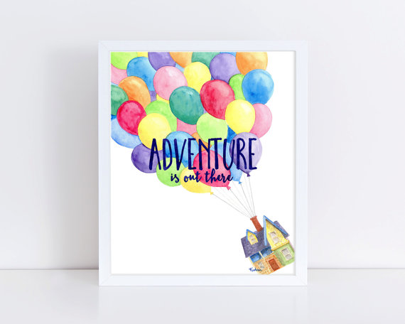 570x456 Adventure Is Out There Watercolor Painting Art Print Disney Up
