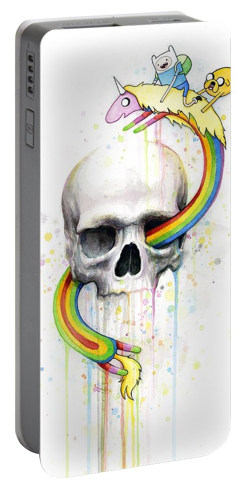 500x993 Adventure Time Skull Jake Finn Lady Rainicorn Watercolor Portable