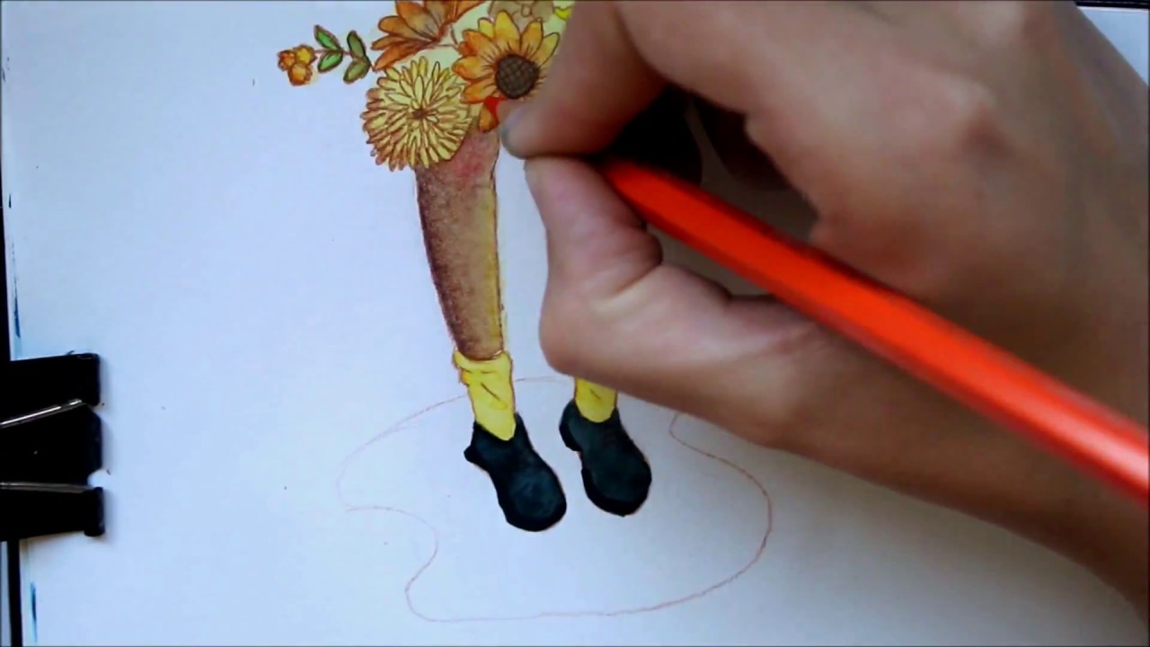 1280x720 Yellow Aesthetic Watercolor Speedpaint