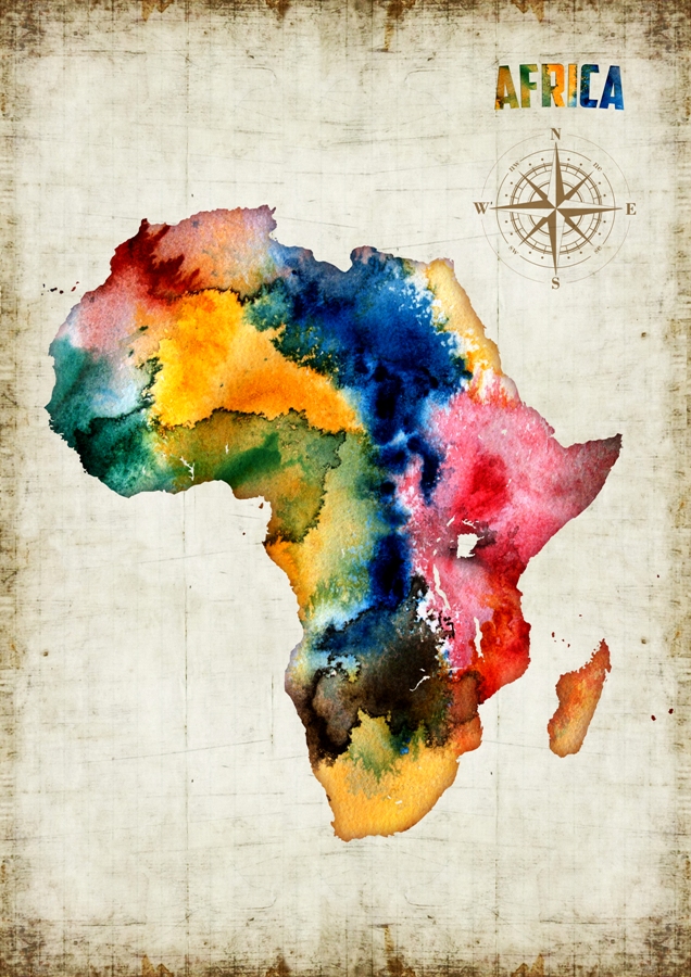 636x900 Africa Watercolor Print