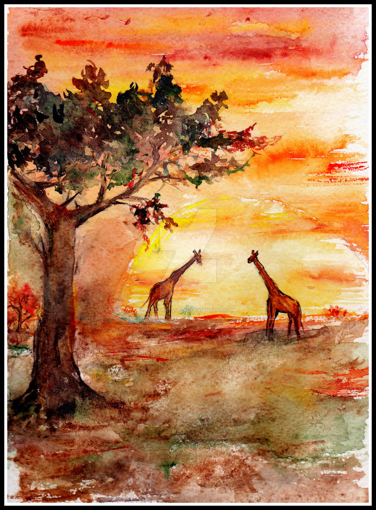 768x1040 Watercolor Africa By Electricblue Al
