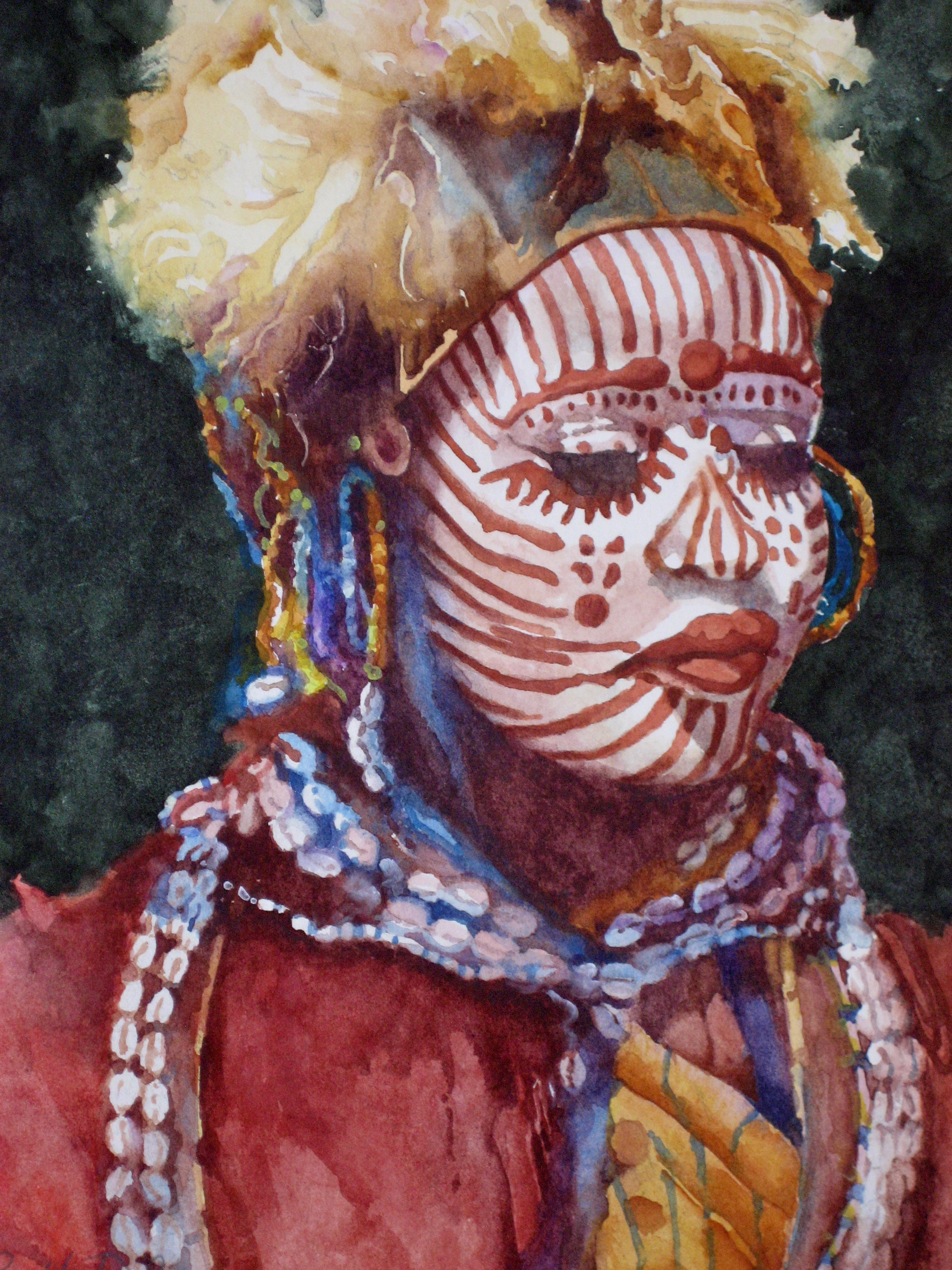 2112x2816 African Watercolor Paintings By Dennis Pendleton