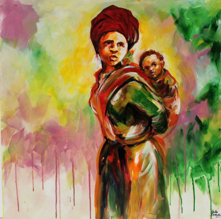 770x762 African Mother Painting By Paula Berteotti Saatchi Art