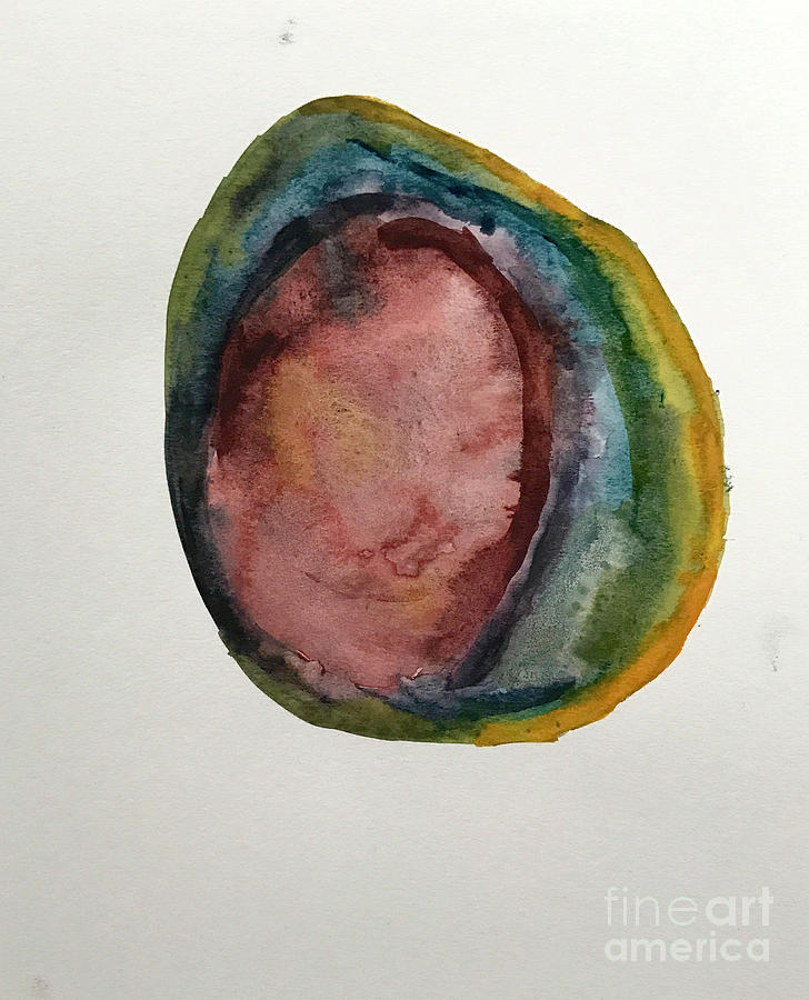 728x900 Rainbow Agate Watercolor Painting By Sadie Fienberg