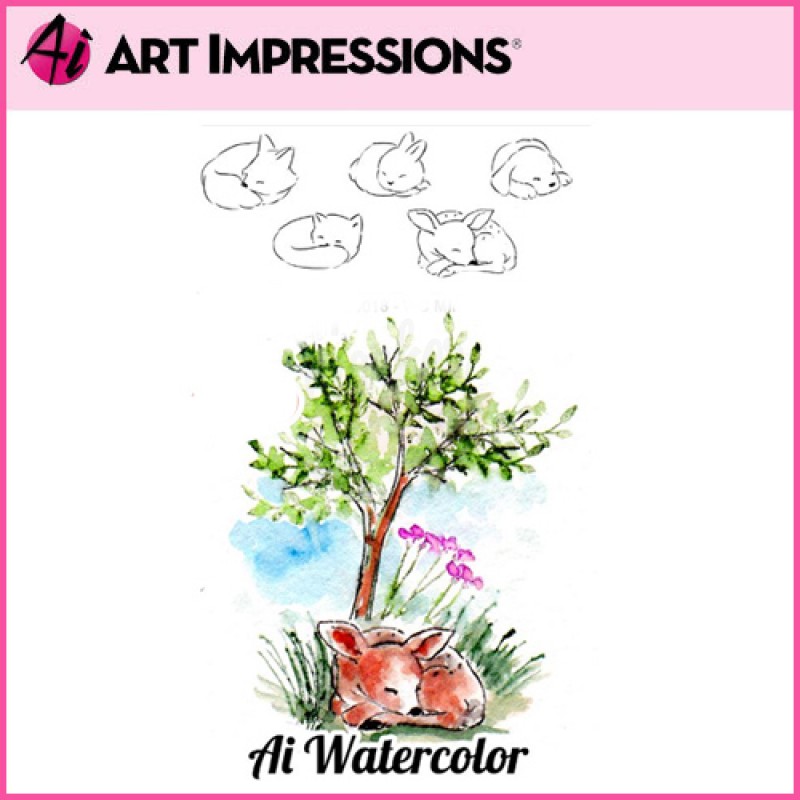 800x800 Art Impressions Cling Stamp Set