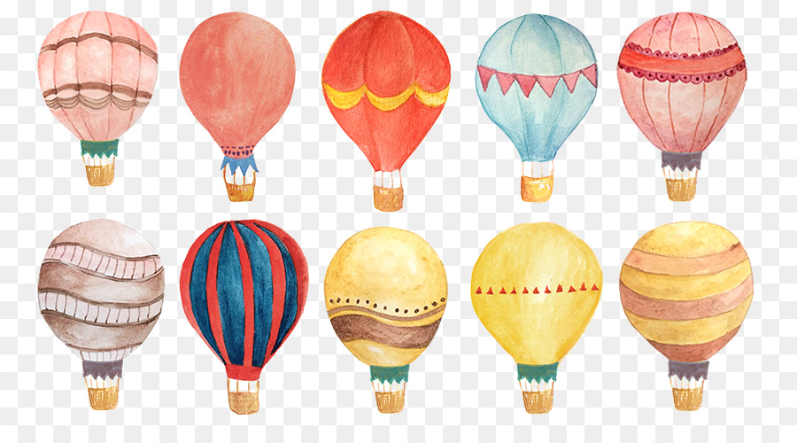 900x500 Watercolor Painting Hot Air Balloon
