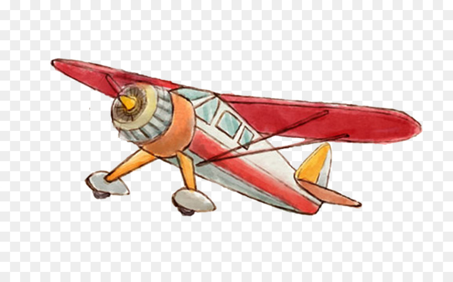 900x560 Airplane Watercolor Painting Download