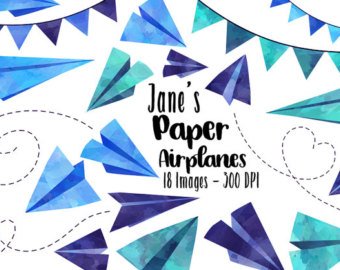 340x270 Airplane Watercolor Etsy