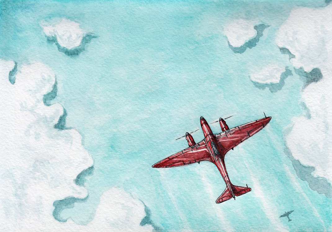 1070x747 Dehavilland Dh88 For Desk Watercolor By Alexandercrw